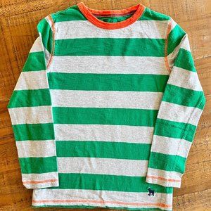 Boys Mini Boden Striped Long Sleeve Tee Size 6-7